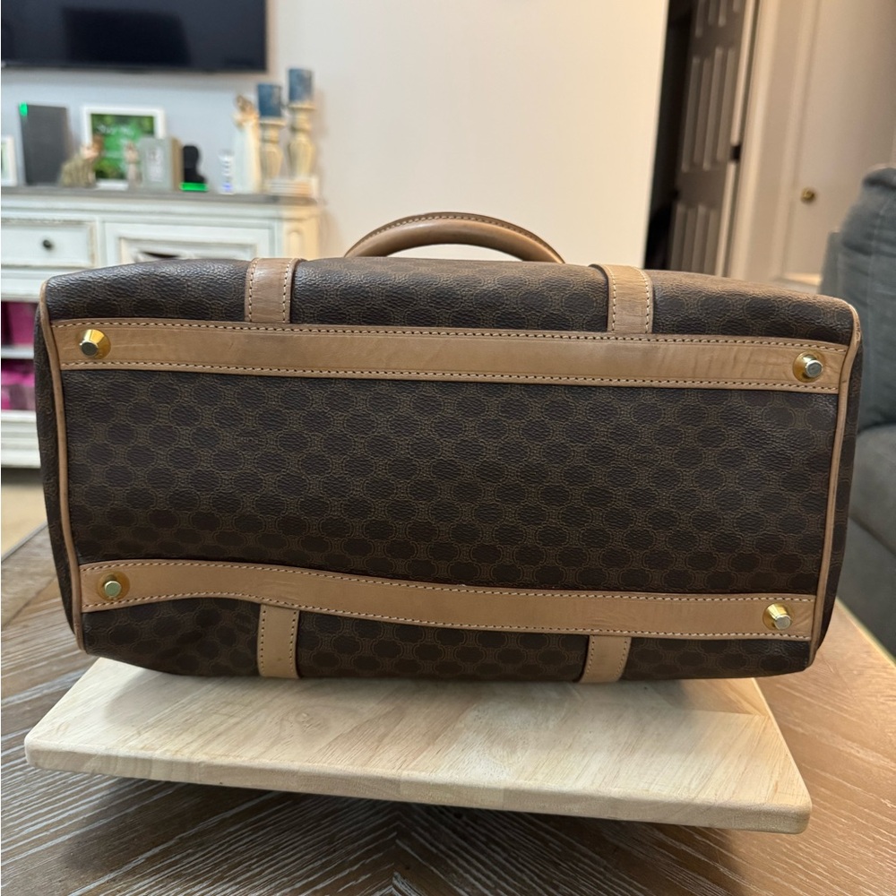 Celine Brown & Tan Monogram Canvas Top-Handle Tote - Picture 7 of 13